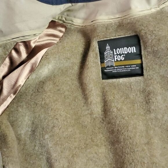 London Fog Lawrence Cinched Removable Insulated Liner Blue Sz. 42R Jacket - Picture 11 of 15